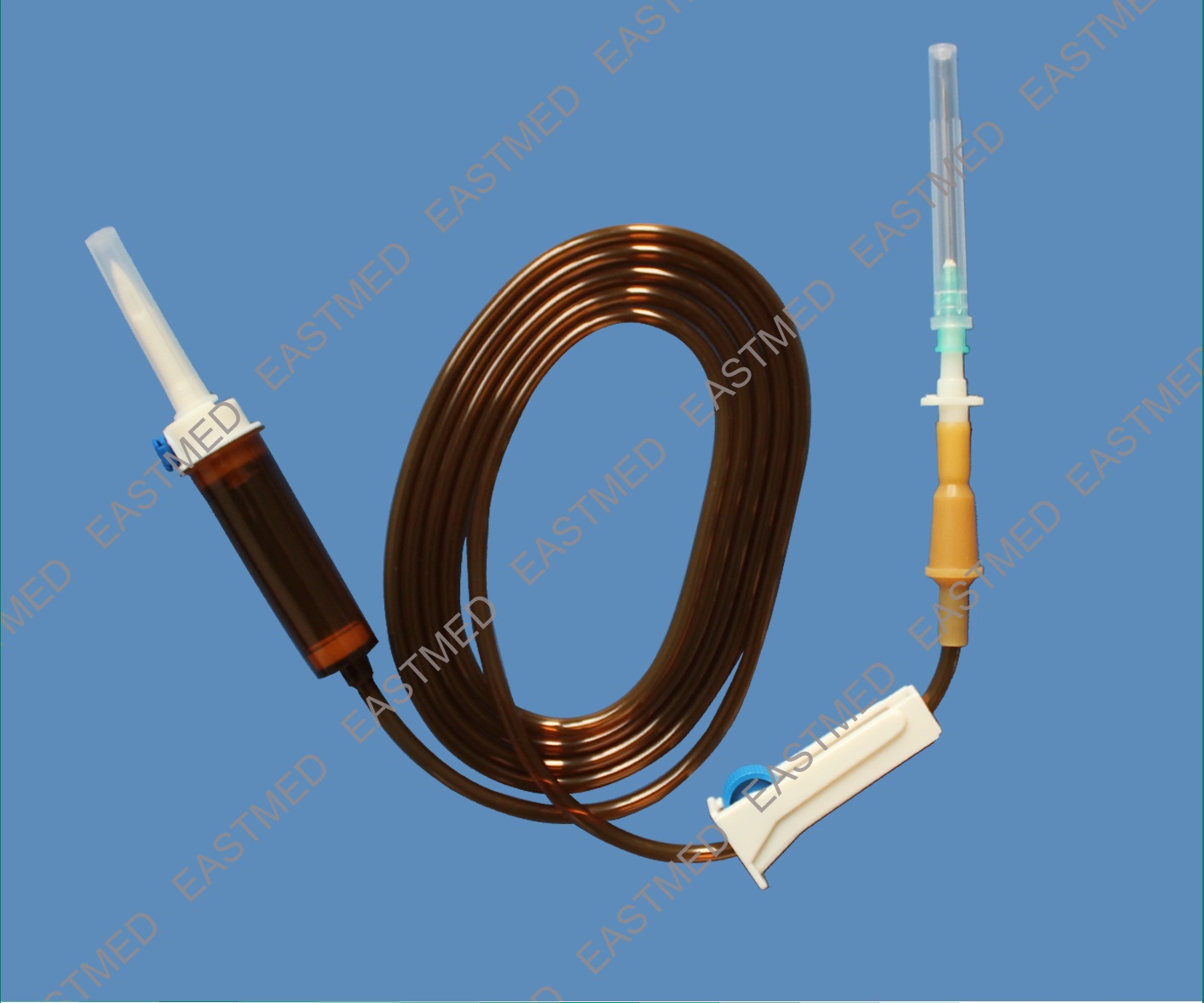 Light-sensitive Infuion set with flow regulator